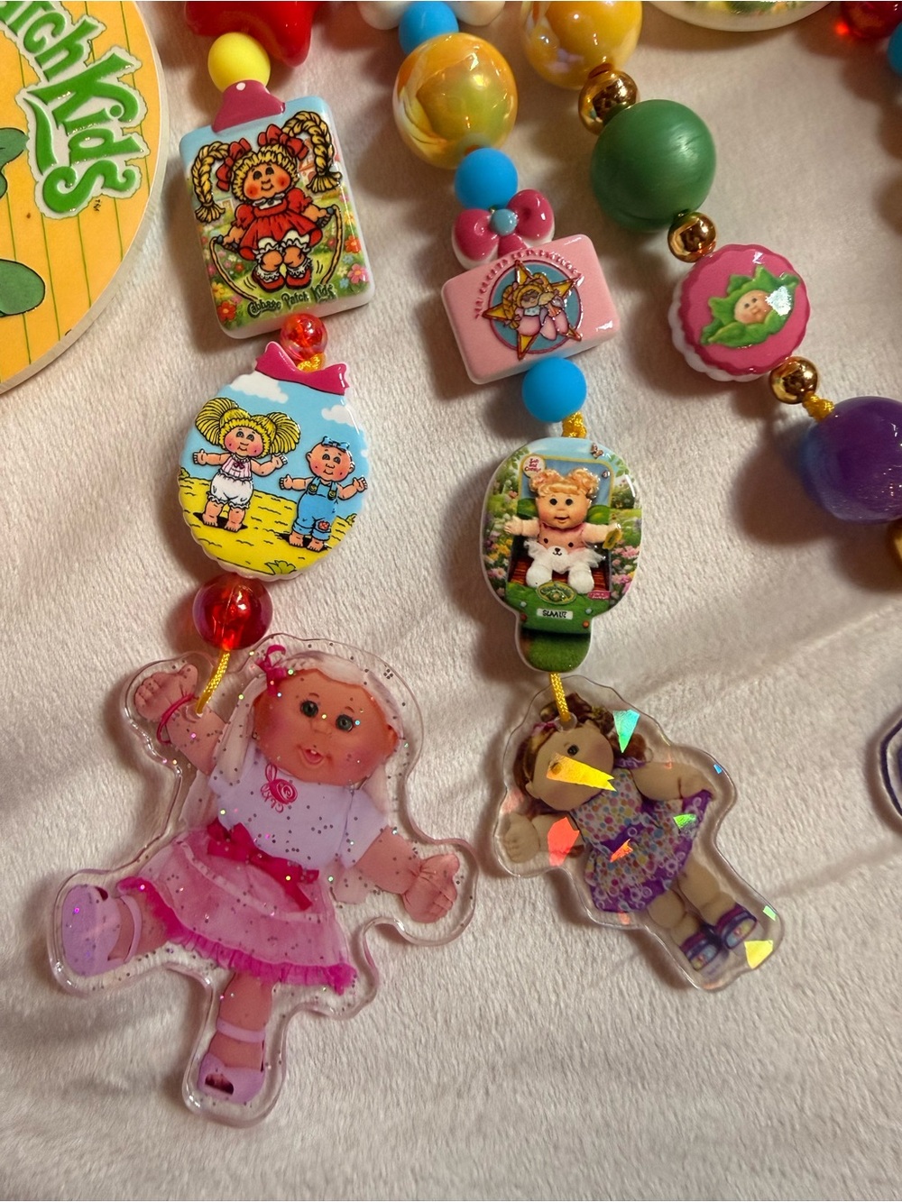 Multi-Color Charm Keychain - Colorful Beaded Kids Accessory - Picture 5 of 5